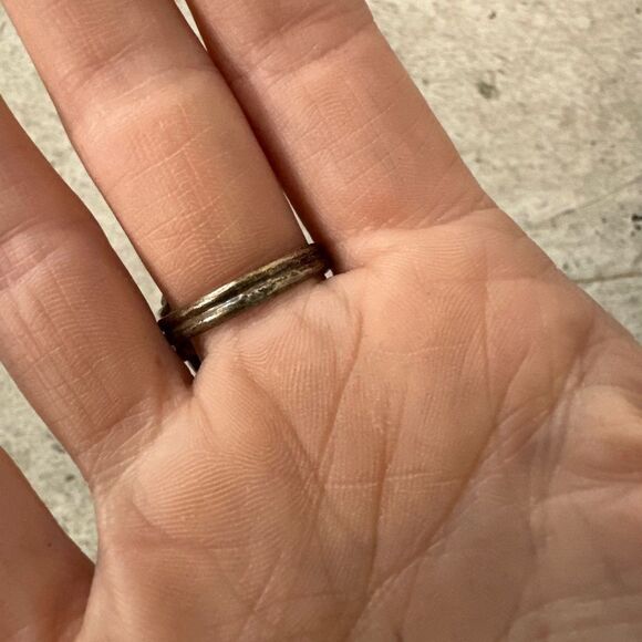 Vintage Old Pawn Sterling Petite Point Native American Ring 925 Turquoise 9.25 - Picture 3 of 9